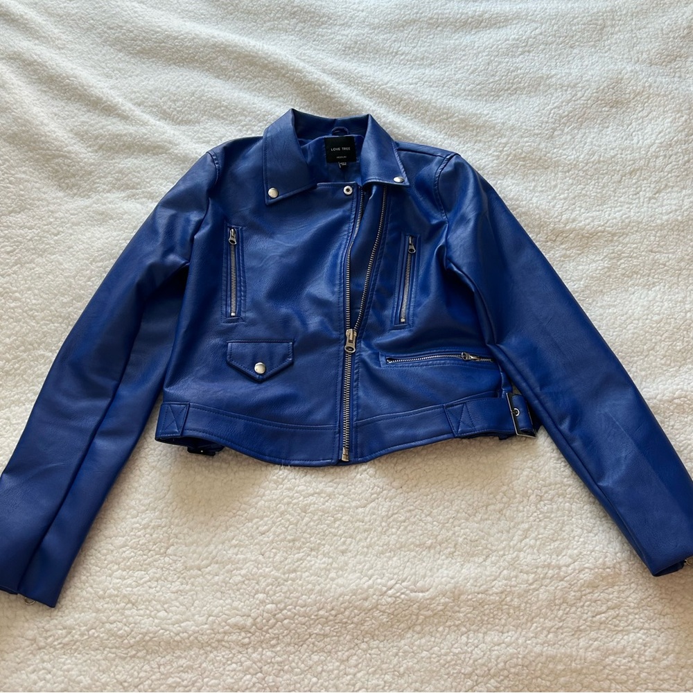 Love tree faux leather jacket. In perfect condition, only worn once. - Picture 1 of 4